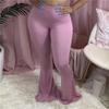 Herbst Damen Mode Sexy Lange Hosen Lässig Schlank Fitness Einfarbige Skinny Weit Ausgestellte Hosen