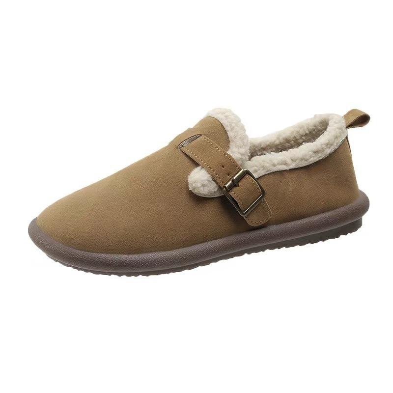 Women's New Versatile Boken Schoolgirl Shoes Are a Pair of Soft-soled Non-slip Warm Women's Shoes