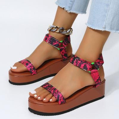 Wedges Sandals for Women Plus Size High Heels Summer Shoes 2024 Flip Flop Ankle Strap Chaussures Femme Platform Sandalias Lady