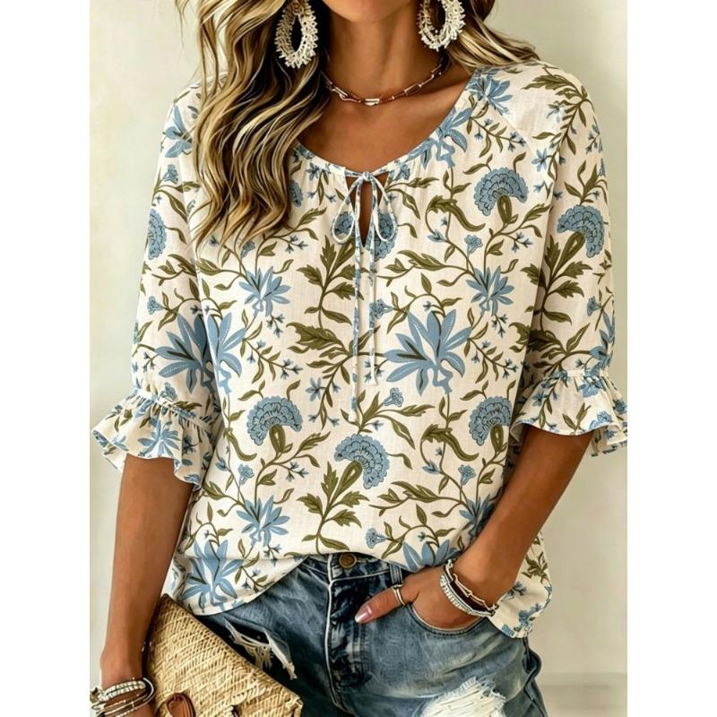 Daily Basic 3D Printed Women's Shirt, Loose Simple Casual Style, Skin-Friendly Durable Multi-scene Wear Top