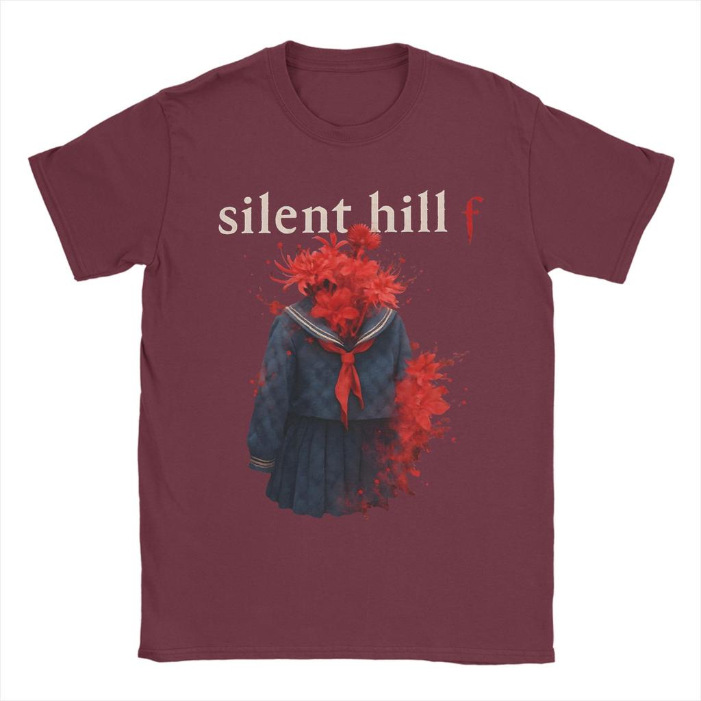 Leisure Silent Hill F Blooming Death T-Shirts Men Round Collar Pure Cotton T Shirts  Short Sleeve Tees Plus Size Clothes