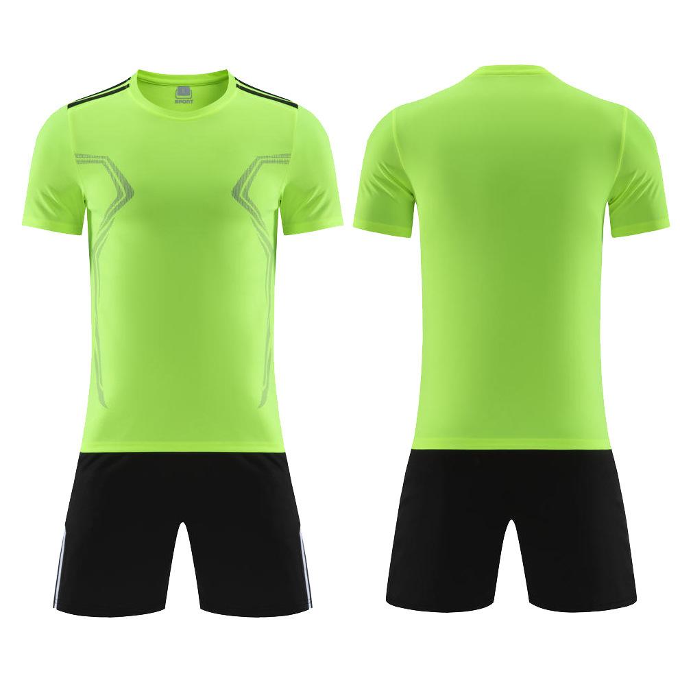 Football Jersey Short-sleeved Suit Mens and Womens Training Jerseys Running Fitness Athleticwear Breathable Printing Childrens Competition Jersey