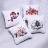 4/2pcs Dollhouse Mini Christmas Pillows, DIY Miniature Home Living Room Scene Decoration Props,Model Accessories,Christmas Decor