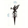 Iron Fairy Garden Stake Outdoor Metal Art Sculpture for Yard Patio Decor