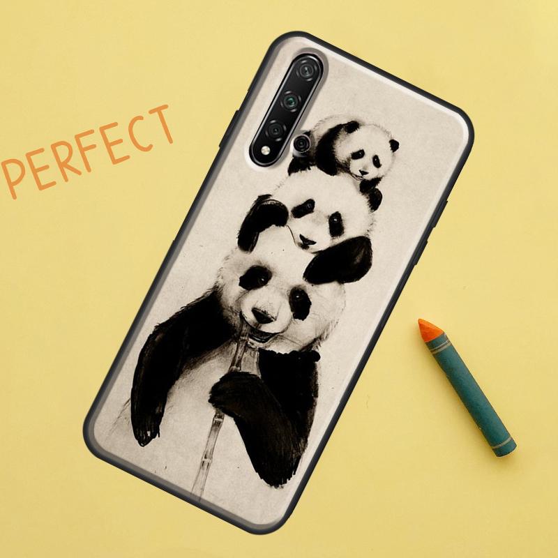 Panda Animal Cute Bear For Huawei Nova 8i 12i 11i 12s Y73 Y72 Y61 Y91 Y90 Y70 Y60 9 10 SE P30 P40 Lite P60 Pro Case