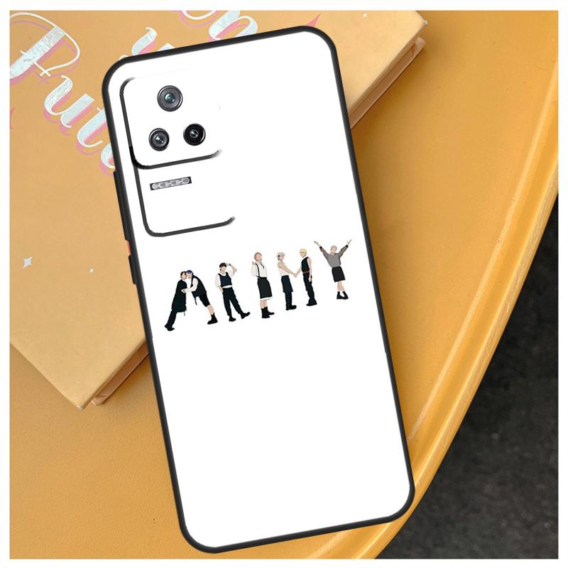 Korean Fashion Kpop Band Case For POCO F5 X5 X3 Pro F3 F4 X4 GT M4 M5 Back Cover For Xiaomi 12 Lite 11 13 11T 12T Pro