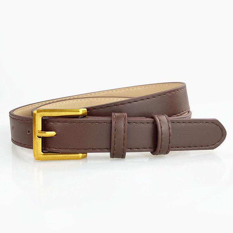 

Женский модный ремень из эко-кожи ПУ - Новый стиль 2024, Универсальная пряжка-штифт для джинсов, Простой аксессуар для талии 110 cm кофейный