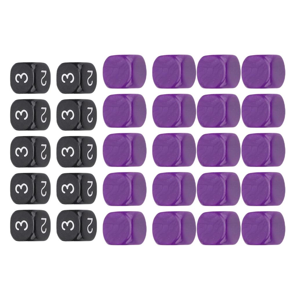 30 KS Hrací kostky Plastové 6stranné Multifunkční 16mm Kostka Matematika Hromadné Hrací kostky pro Zábavu