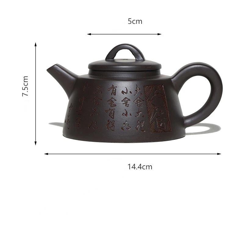 Yixing Raw Ore Purple Sand Pot Traditional Pattern Purple Clay Teapot Handmade Kettle Tea Pot Kung Fu Teaware