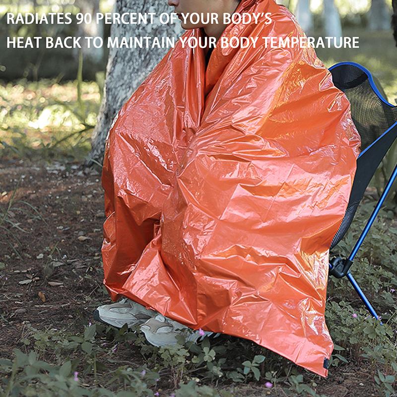 Emergency Survival Bivvy Bag, Waterproof Thermal Sleeping Bag for Outdoor Camping Hiking Travel Survival Kit