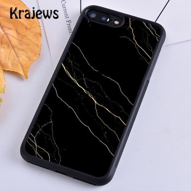 Krajews Czarny i złoty marmur Etui na telefon Pokrowiec Dla iPhone 14 5 SE 6s 7 8 plus X XR XS 11 12 13 pro max Samsung S21 S22ultra Plus