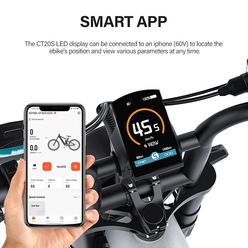 Coswheel Elektrofahrrad für Erwachsene, 20-Zoll große Reifen, 60V All-Terrain Mountainbike, 27,5Ah Batterie, CT20S Elektromotorrad