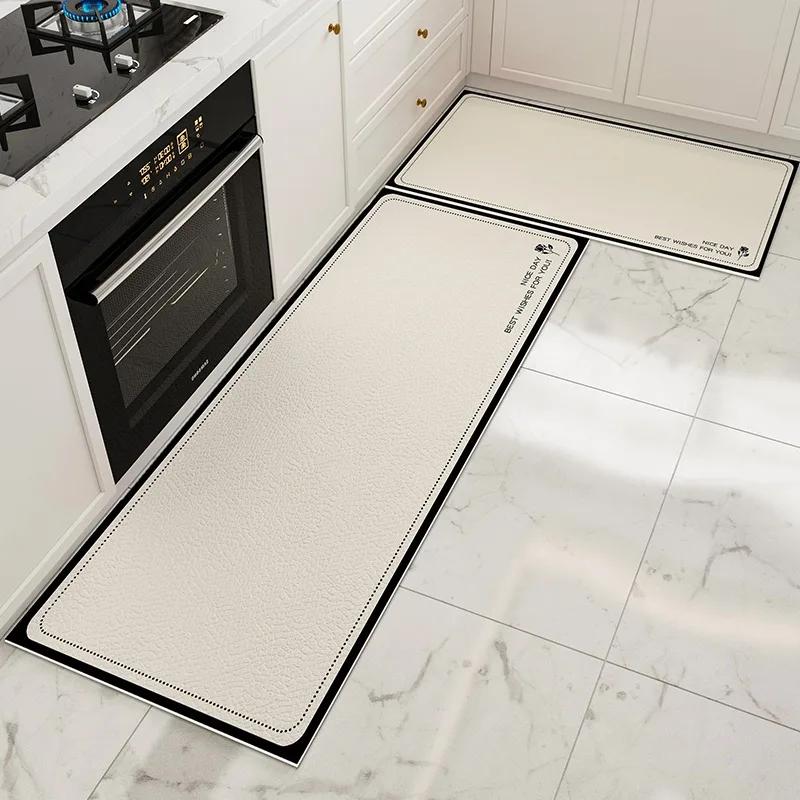 Kitchen Floor Mat Waterproof Non-slip Pvc Carpet Leather Mats Oil-proof Anti-slip Area Rug Home Decoration Alfombra De Cocina