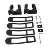 4pcs Boat Hook Holders Black Quick Release Oar Pole Holders with Rubber Straps for Boat Paddles