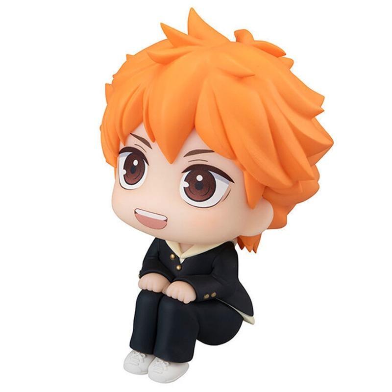 Original Chibi Haikyuu!! Sitting Kageyama & Fluffy Hair Hinata Anime Figure Car Dashboard Decor PC Case Ornament