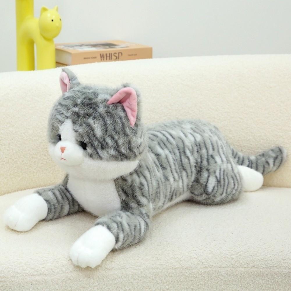 Cartoon Plush Cat Doll Soft Stuffed Toy Cute Pet Kitten Toy Home Decoration