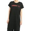 adidas Neo W Cs Dress Fashion Simple Letter Print Short Sleeve Dress Women Dresses Black Bright-Pink Fluorescent DW8353