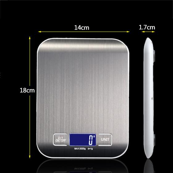 1g-10kg Food Scale, 304 Stainless Steel Digital Kitchen Scale Weight In Grams and Ounces for Cooking, Meal Prep,Package,Handmade, Liquids