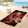 מגבת חוף מודפסת AC Milan, מגבת רכה מתייבשת במהירות, שמיכת חוף מלבנית גדולה ניידת לנסיעות, בריכה