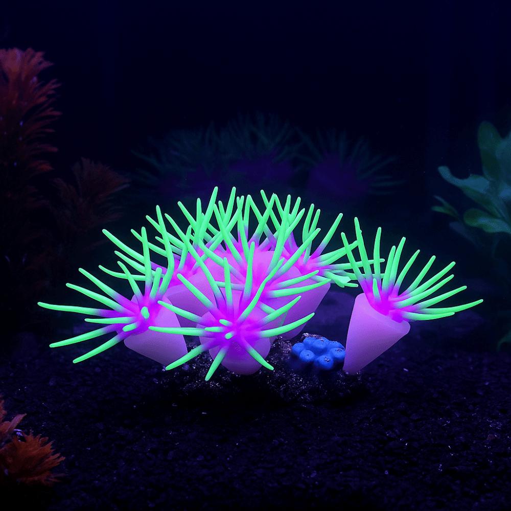 Silicone Artificial Coral Soft Aquatic Plants Fish Tank Landscaping  Underwater Decor