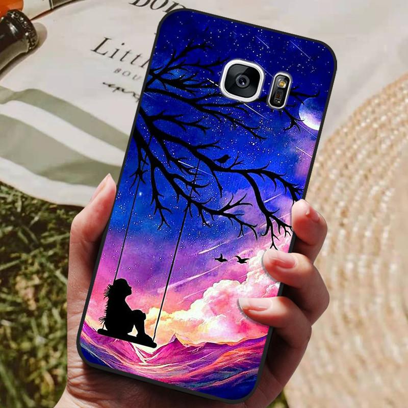 For Samsung Galaxy S7 Edge Silicone Case Cute Pattern Soft TPU Phone Cover For Samsung Galaxy S6 S7 S 7 Edge Back Cover Bumper