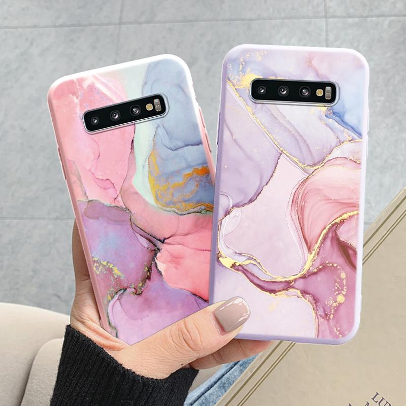 Color Luxury Marble Case For Samsung Galaxy S10 S 10 Plus S10E Fundas Soft TPU Protection Back Cover For Samsung S10 Shockproof