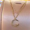 Exquisite Star Moon Zircon Pendant Necklace - Elegant Gift for Women