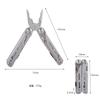 Durable Metal Multitool Pliers with Sharp Blade Wire Cutter Screwdrivers Scissors Multi Function Tool for Outdoor Camping Hiking