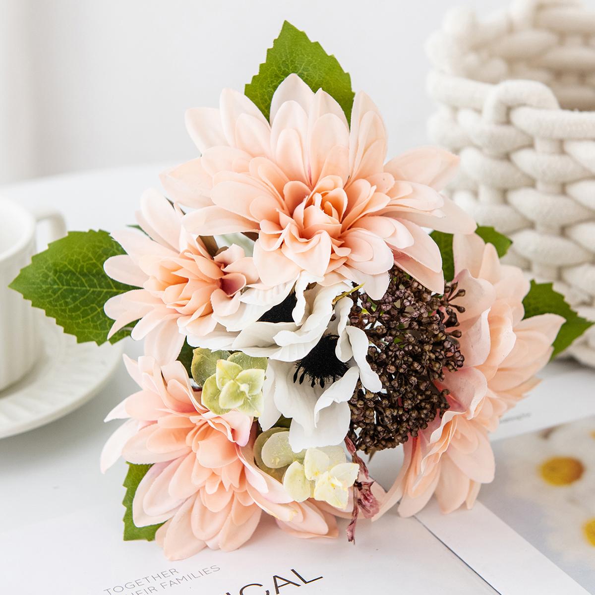 

Artificial Flowers Silk Valentine s Day Fake Plants Festival Wedding Bouquet Table Vase Home Rome Garden Decoration Gift Hotsale 1pc