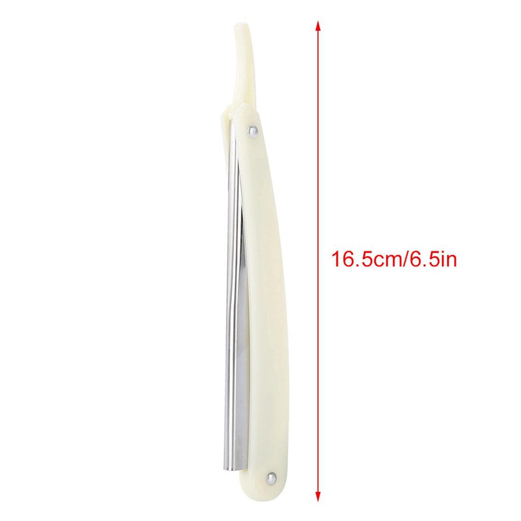 Barber Straight Hair Clipper Salon Folding Blade with Blade Black