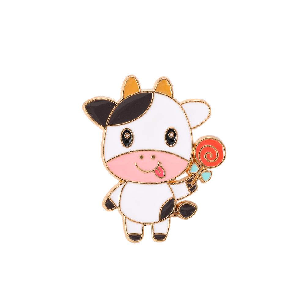 Cute Cartoon Animal Collection Enamel Brooches Penguins Elephants Tigers Cows Rabbits Pins For Clothes Jewelry Decoration