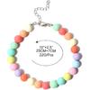 Pet Jewelry Candy Color Dog Pearl Collar Cute Teddy Necklace Jewelryc Chihuahua York Girl Clothing Dress Accessories(10+2.5 In)