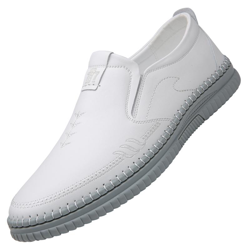 Fashion Spring Autumn Hot Selling High Quality Handmade Sole Loafers Simple Men's Leather Work Shoes Outdoor Leisure Men's Walking Shoes