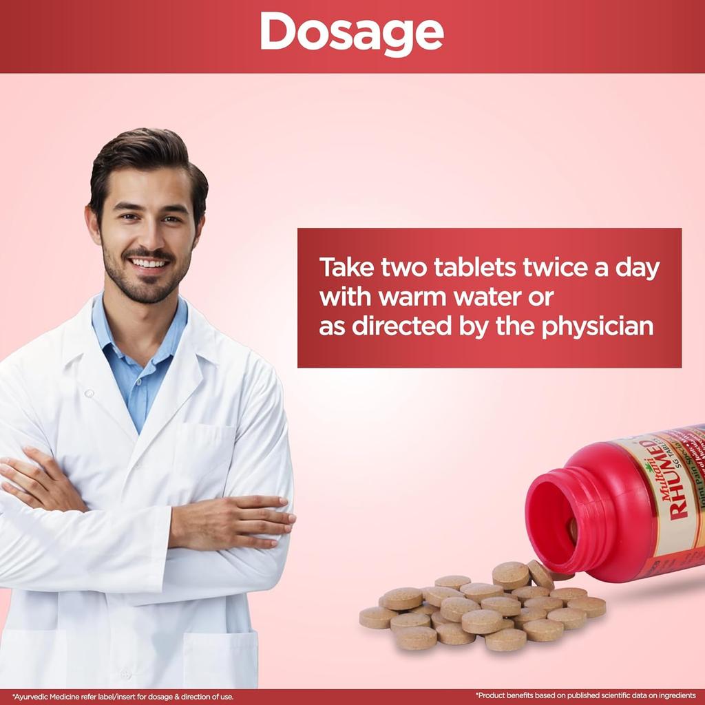 Multani Rhumed SG Tablets 60 Count Ayurvedic Tablets Daily Wellness Support Easy To Take Tablet Format 1 Pack