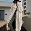 Mid-Length Lazy Style Casual Knit Cardigan Women Spring Autumn Winter Loose Versatile Long Sleeve Sweater Coat
