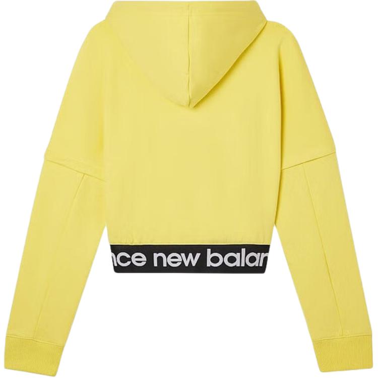 New Balance Sweatshirts Unisex Yellow Hooded Moderate Regular AWT03362-YL