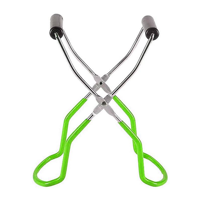 Canning Jar Lifter Tong Stainless Steel Can Tong Clip With Grip Handle Heat Resistance Anti-Clip Glass Bottle Holder KitchenTool