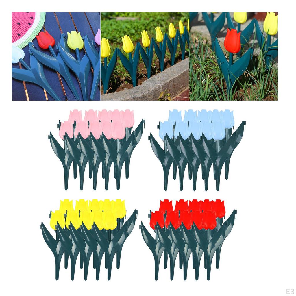 10 Pcs Artificial Garden Borders, Landscaping Decoration, Easy To Install
