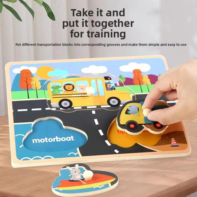 Ungiftiges Montessori Formsortierspielzeug Farbzuordnungs-Puzzlebrett Pädagogisches Holzspielzeug für Kleinkinder Frühes Lernen