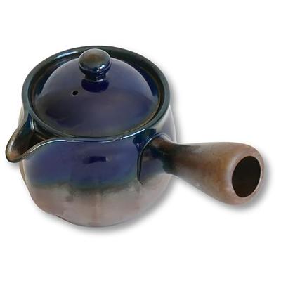 [ Easy-to-pour Wide Mouth ] Lapis Lazuli Kyusu (Teapot) Banko-yaki Blue 360ml for 2 People, Easy To 