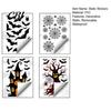 Outdoor Glass Ornament 4Pcs Halloween Static Window Stickers, PVC Waterproof Decals for Doors, Haunted House Easy Application Bat Spider Web