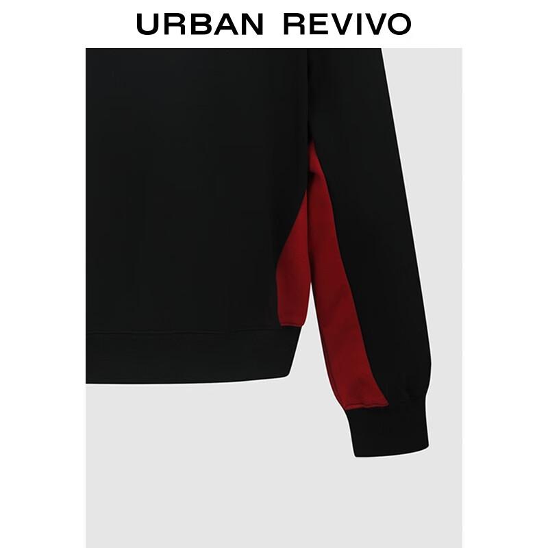 UR Spring 2025 Men's Color Block Embroidered Loose Sweatshirt