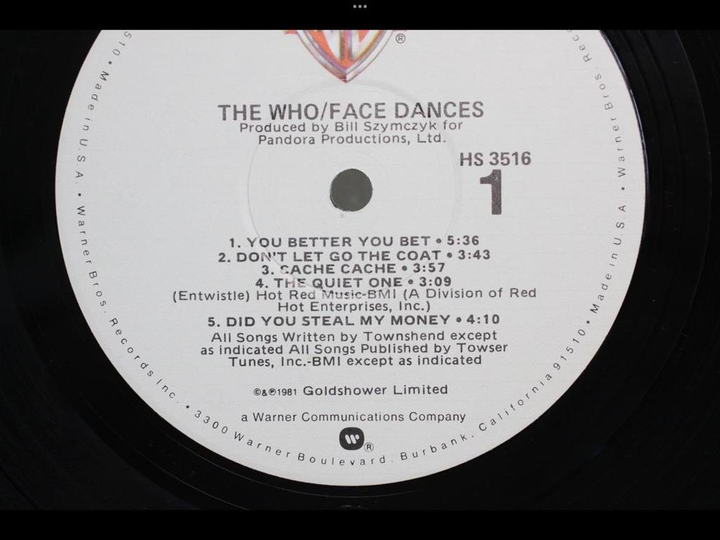 [UZAT] THE WHO Face Dances versiune SUA LP HS 3516