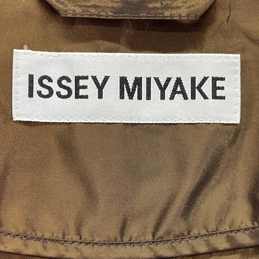 ISSEY MIYAKE IM33FA510 Bronze Metallic Color Zipper Design Trench Coat Coat 3 bronzeUsed