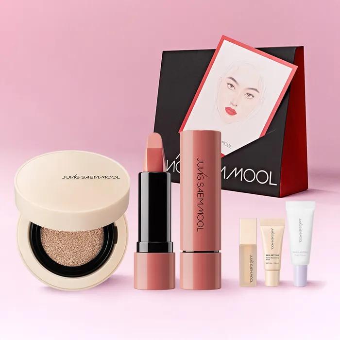 [Gift Wrapping] Jung Saem Mool Vitality Cover Makeup Set (2-Piece Set) (Cushion Concealer + New Classic Lipstick) Fairlight