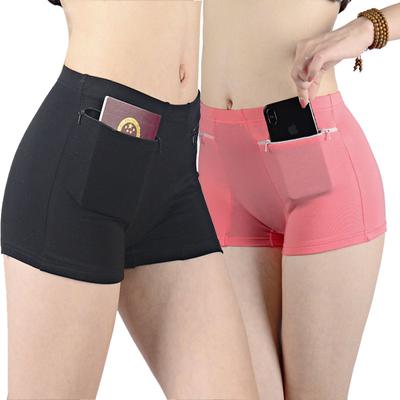 Dame Bomullstruser Truser med høy midje Lommer Glidelås Undertøy Plus Size Underbukser Enkel Eldre Dame Sikkerhetsshorts Bukser Bukser-shorts Bikinier