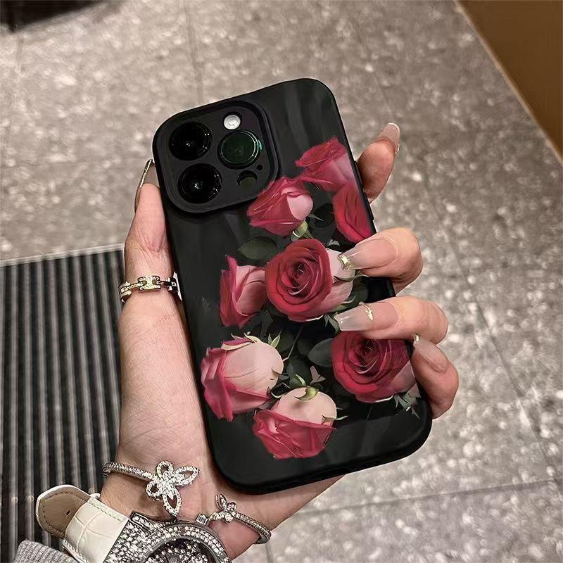 The New Pleats Are Suitable for Iphone17pro Mobile Phone Case Apple 15 Japan and Korea 14 Rose 13promax Foreign Trade 16x.
