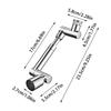 Retractable Universal 1440 Swivel Robotic Arm Swivel Extension Faucet Aerator Kitchen Sink Faucet Extender 2 Water Flow Mode