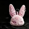 Plüsch Gothic Kaninchen Schlüsselanhänger für Damen Tasche Anhänger Dekoration Niedliches Plüsch Bully Kaninchen Auto Schlüsselanhänger Party Geschenke Schlüsselanhänger Zubehör