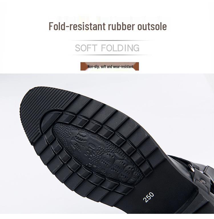 British Style Men's Pointed Toe Zipper Leather Boots - Formal/Casual, High Top, Ankle, Plus Size Available